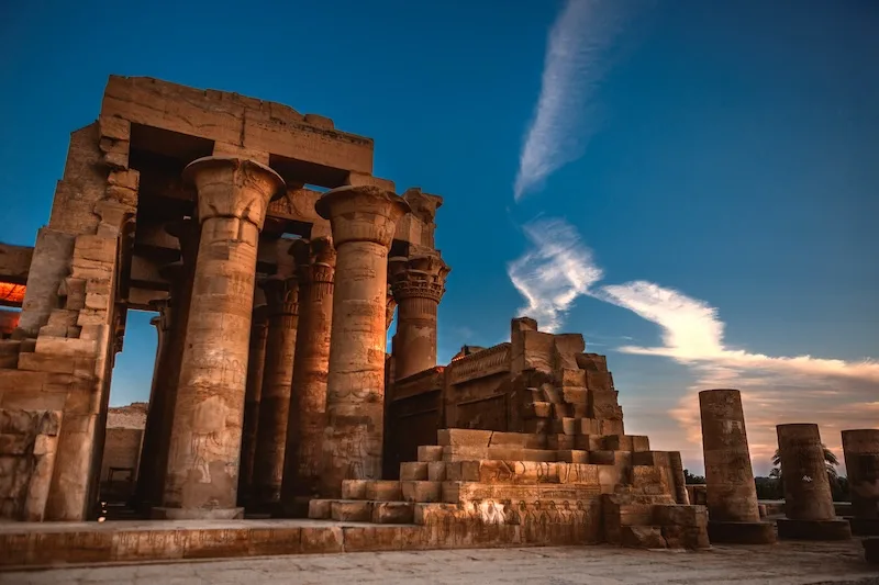 Temple of Kom Ombo at dusk